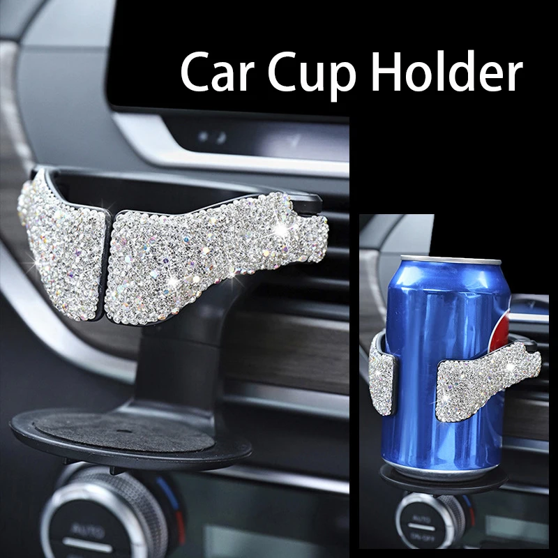 

Car Outlet Set with Drill Water Cup Holder General Auto Beverage Bottle Holder Auto Interior Ashtray Holder Diamond Ornaments