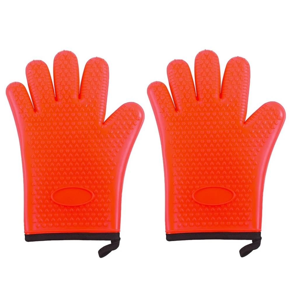 

Non Slip Silicone Gloves Oven Mitts Heat Resistant and Waterproof Maximum Protection for Your Hands and Arms Ideal for BBQ