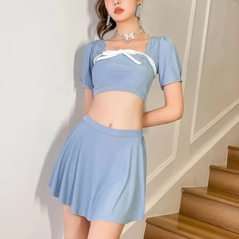 New Backless Sexy Cute Bikini Pink Sweet Suit Slim Fit  Women's 2-piece High Waist Swimsuit Off Shoulder Bathing Suits