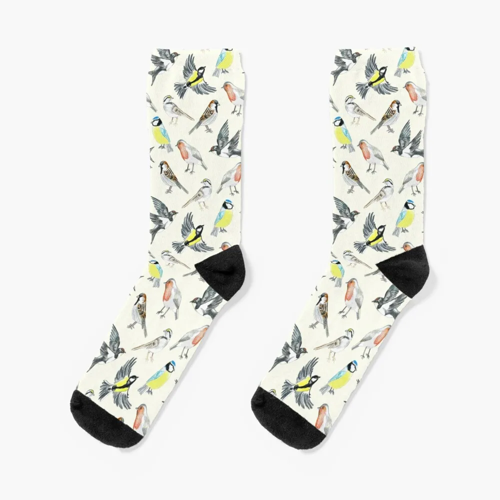 

Illustrated Birds Socks christmas stocking Climbing warm winter Boy Child Socks Women's