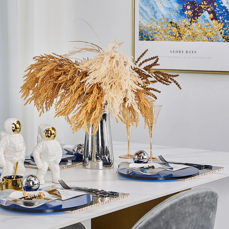 Luxury Silver & Blue Special Shaped Ceramic Tableware Set 2 Luxury Silver & Blue Special Shaped Ceramic Tableware Set 2