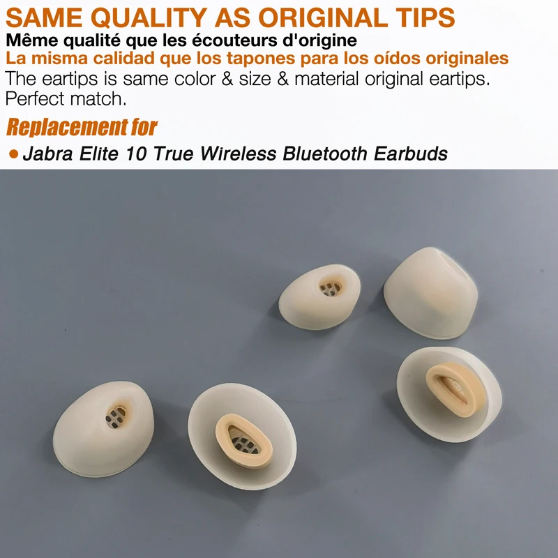 TENNMAK Eartips Replacement for Jabra Elite 10 True Wireless
