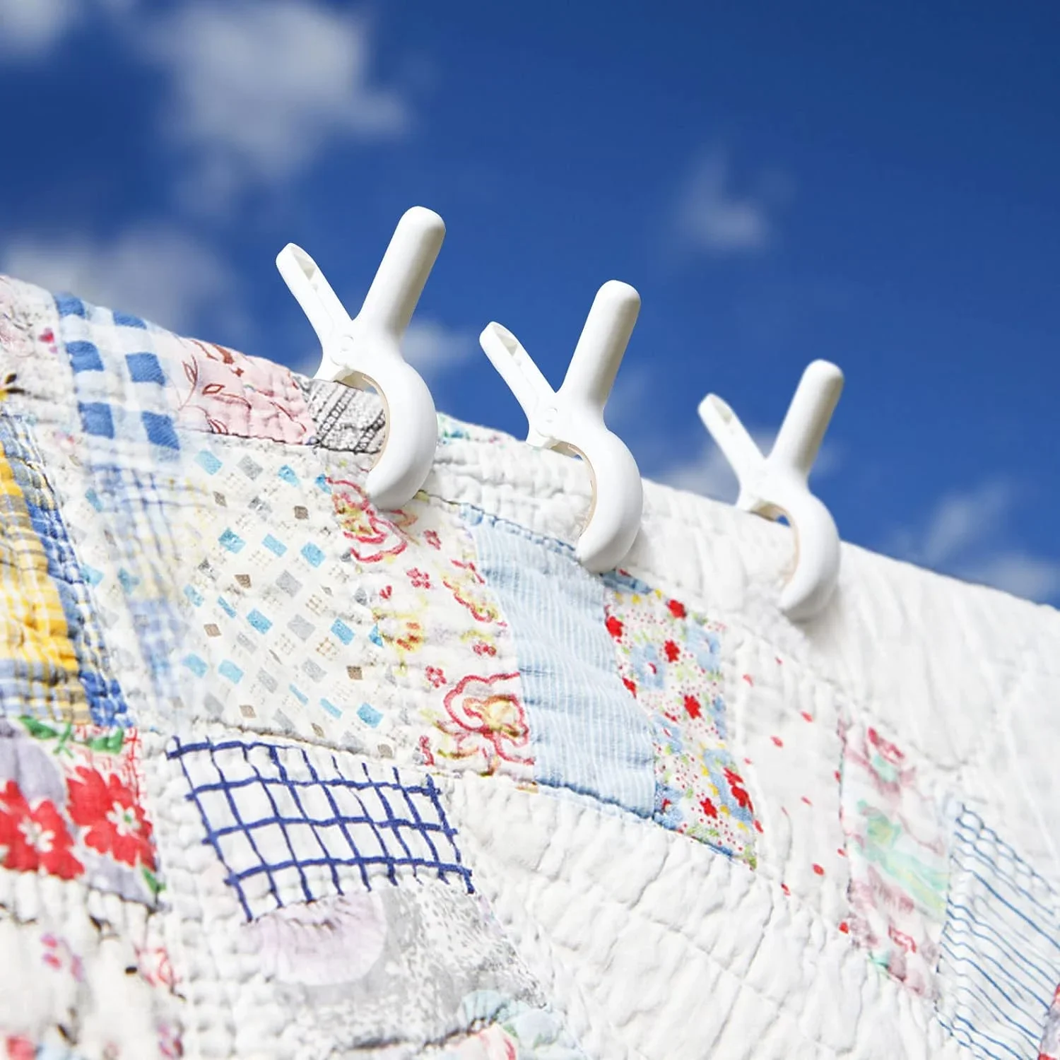 Beach Towel Clips Clothes Pegs 1/6/12Pack Plastic Clothes Pins with Strong Anti-Rust Springs Heavy Duty
