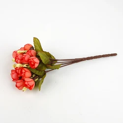 Elegant Silk Rose Bouquet - 15 Blooms for Home Decor, Weddings, and Gifts (Pink)