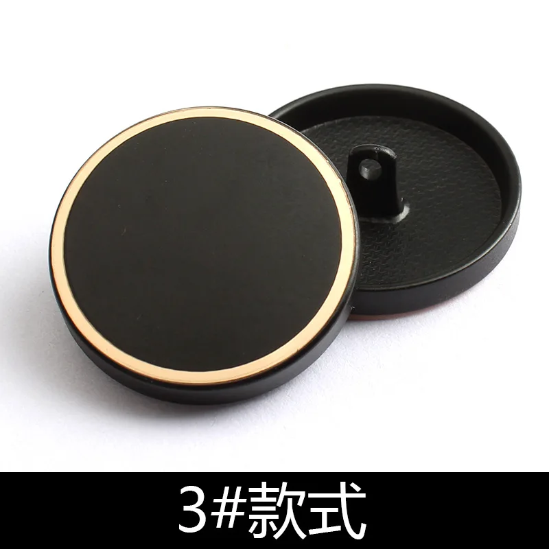 thumbnail image 1 of Botones de metal dorado y negro para ropa, 6 unidades, 18 MM-27 MM, para costura artesanal, baratos, de alta calidad, KD3017, 1 of 5