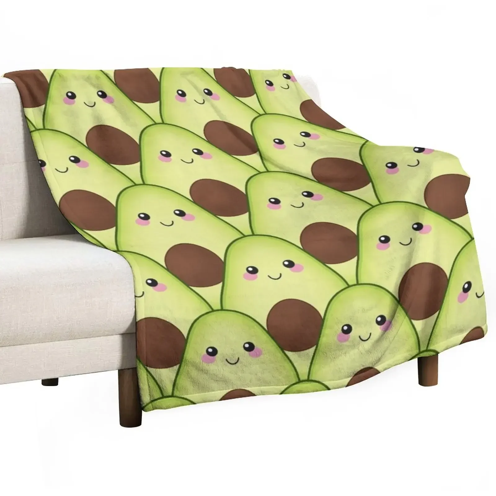 

Cute Avocados Tile Throw Blanket Blankets Sofas Of Decoration Fluffys Large Blankets