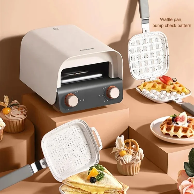 Multi-function Breakfast Machine Hot Sell 2 Slice Sandwich Maker Bread Toaster Mini Waffle Maker