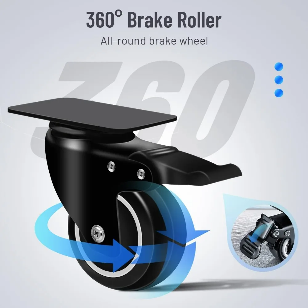 Rolling TV Stand for 60-100 Inch TVs with Wheels, Supports LCD, LED, OLED, Plasma Screens Up to 330lbs