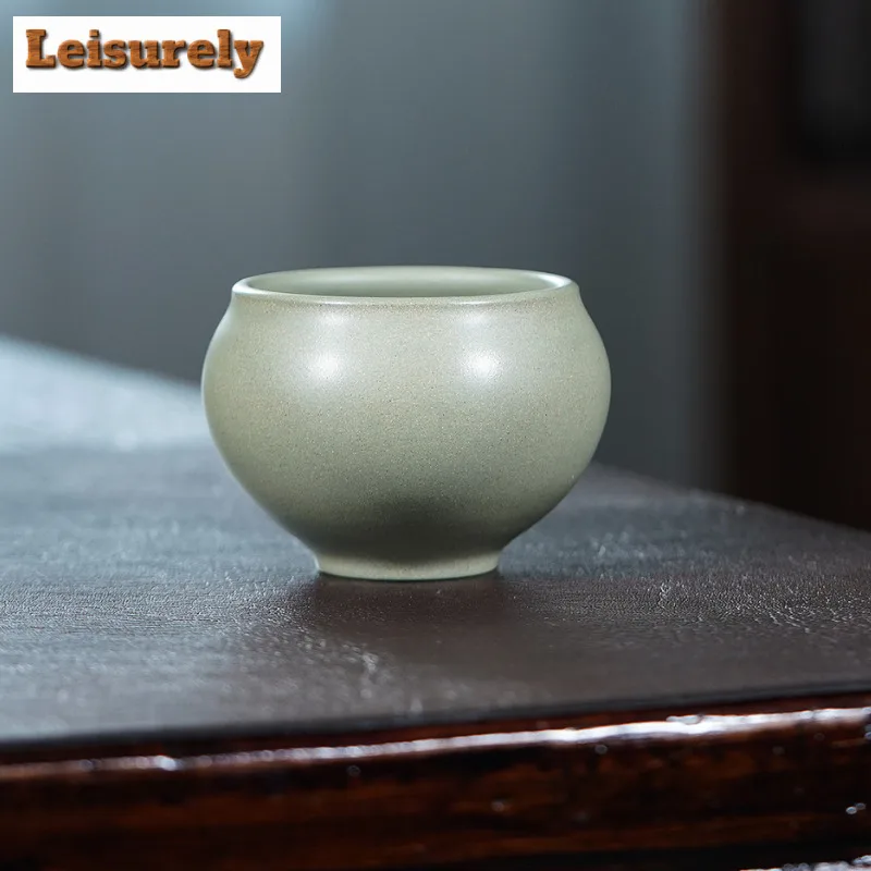 160ml Yixing Purple Clay Flower Fun Large Mouth Teacup Japanese Tea Bowl Tea Pair Tea-tasting Smelling Cup Jianzhan Master Cups