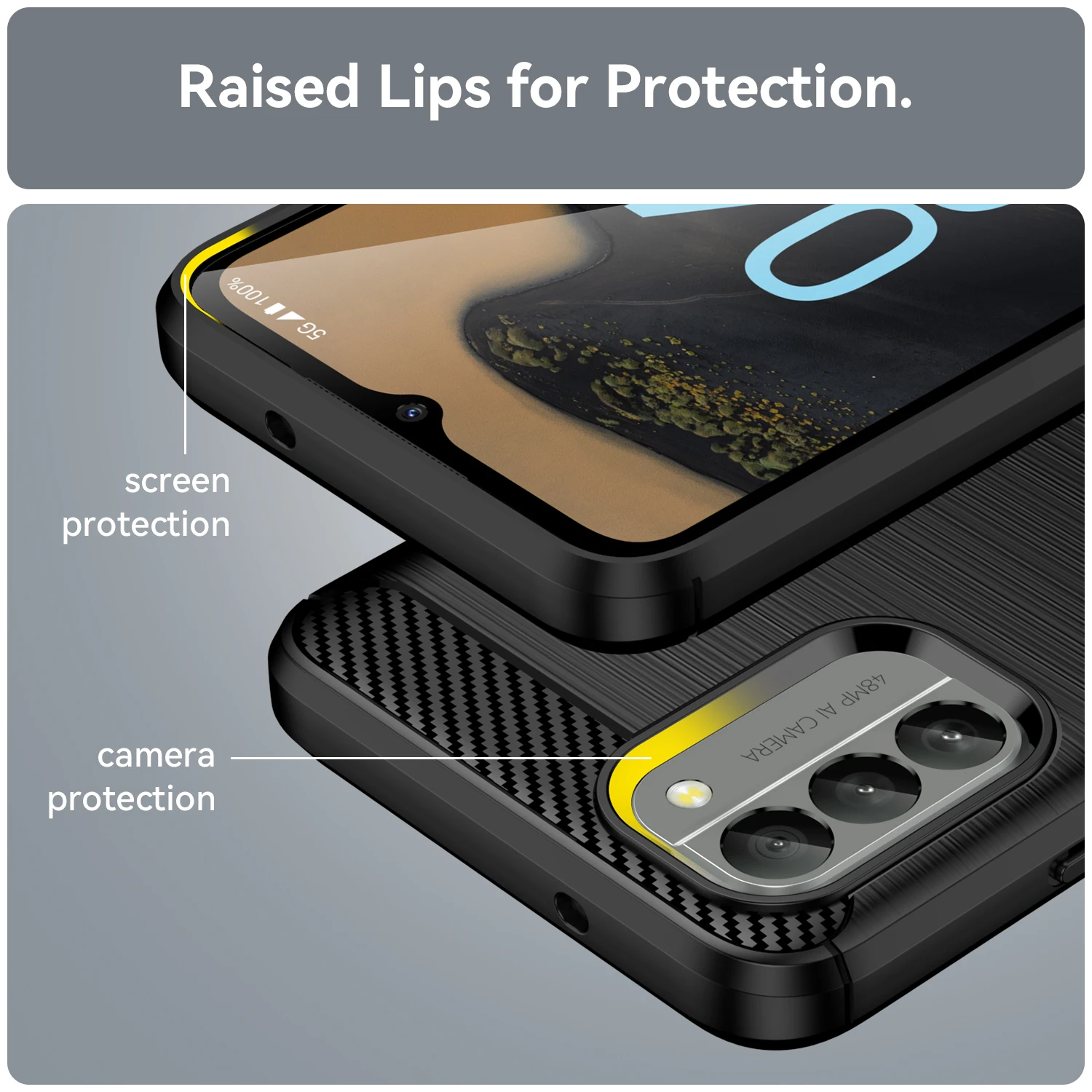 Carbon Fiber Texture Shockproof TPU Protective Case
