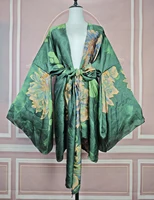 Élégant Floral D'été Sexy Dame Plage Bikini Mini Kimonos Grande Taille Femmes Africaines Maillots De Bain De Mode Cardigans Lâches Vêtements 1