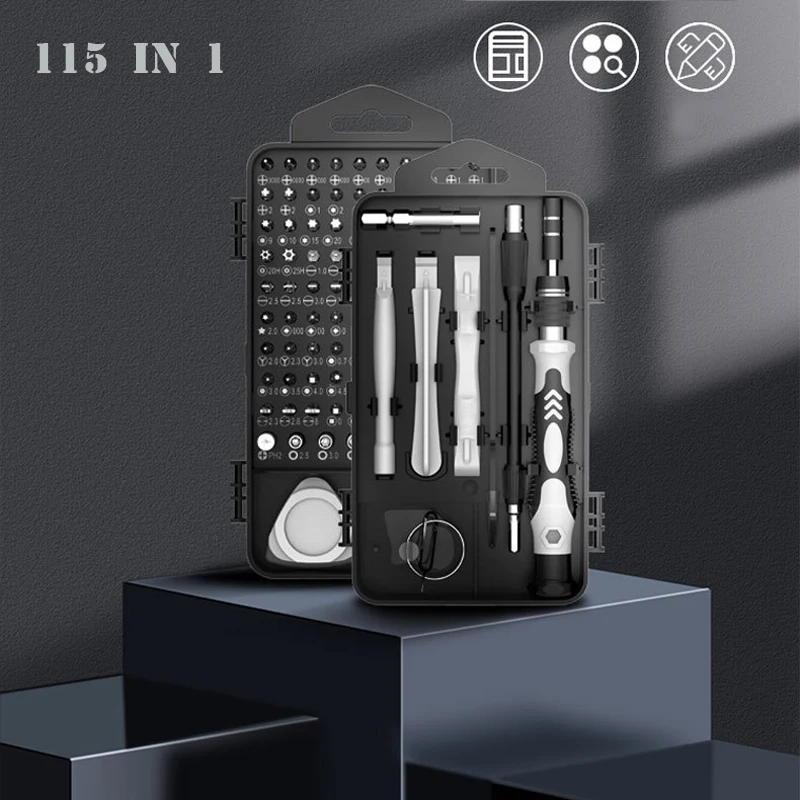 

Прецизионная мини-отвертка 115 в 1, магнитный Набор, Электронная отвертка Torx, набор инструментов для ремонта открывания, для iPhone, камеры, часов, ПК