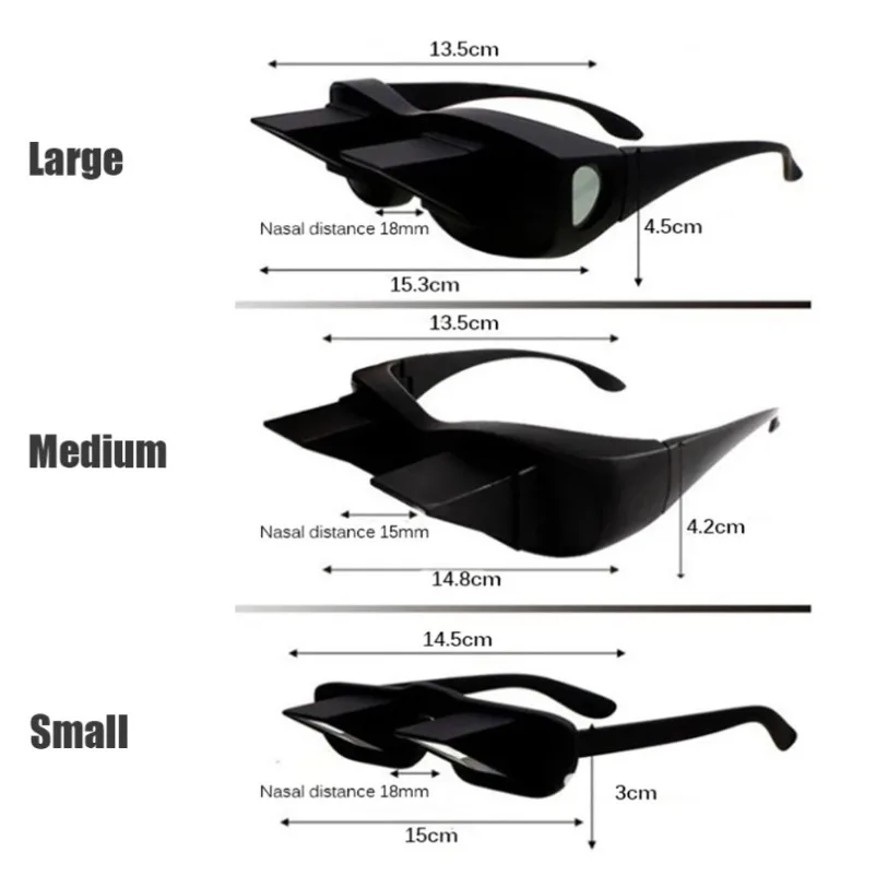 Vue latérale des lunettes prismatiques