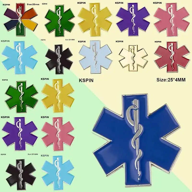 Distintivo Smaltato Vintage “Star Of Life” – Servizio Ambulanza Originale UK