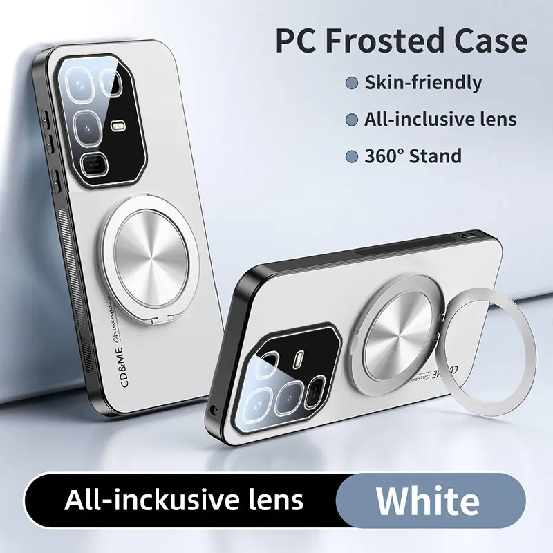 Magnetic Frosted 360° Stand Case with Skin-Friendly All-Inclusive Cover