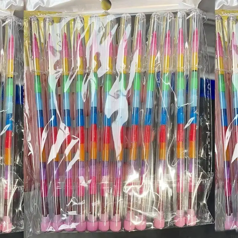 Painting Stitching Building Blocks Kid Color Stackable Detachable Crayon Set 10/24Pcs 77JD