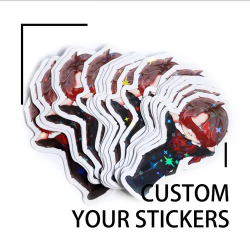 Custom Waterproof Stickers PVC Vinyl Logo Cartoon Design Brand Decorate Laptop Cut Personalized Sticker Glossy Film for Business - Image 2