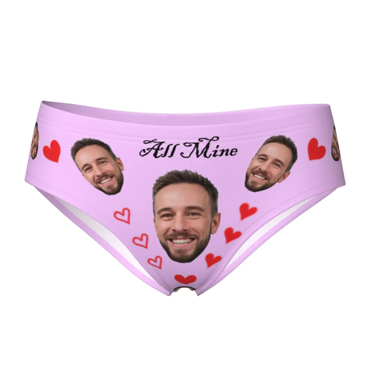 Women Personalized Custom Face Photo Briefs Panties Soft Underwear Valentine's Day Gift Female Novelty Plus Size Underpants