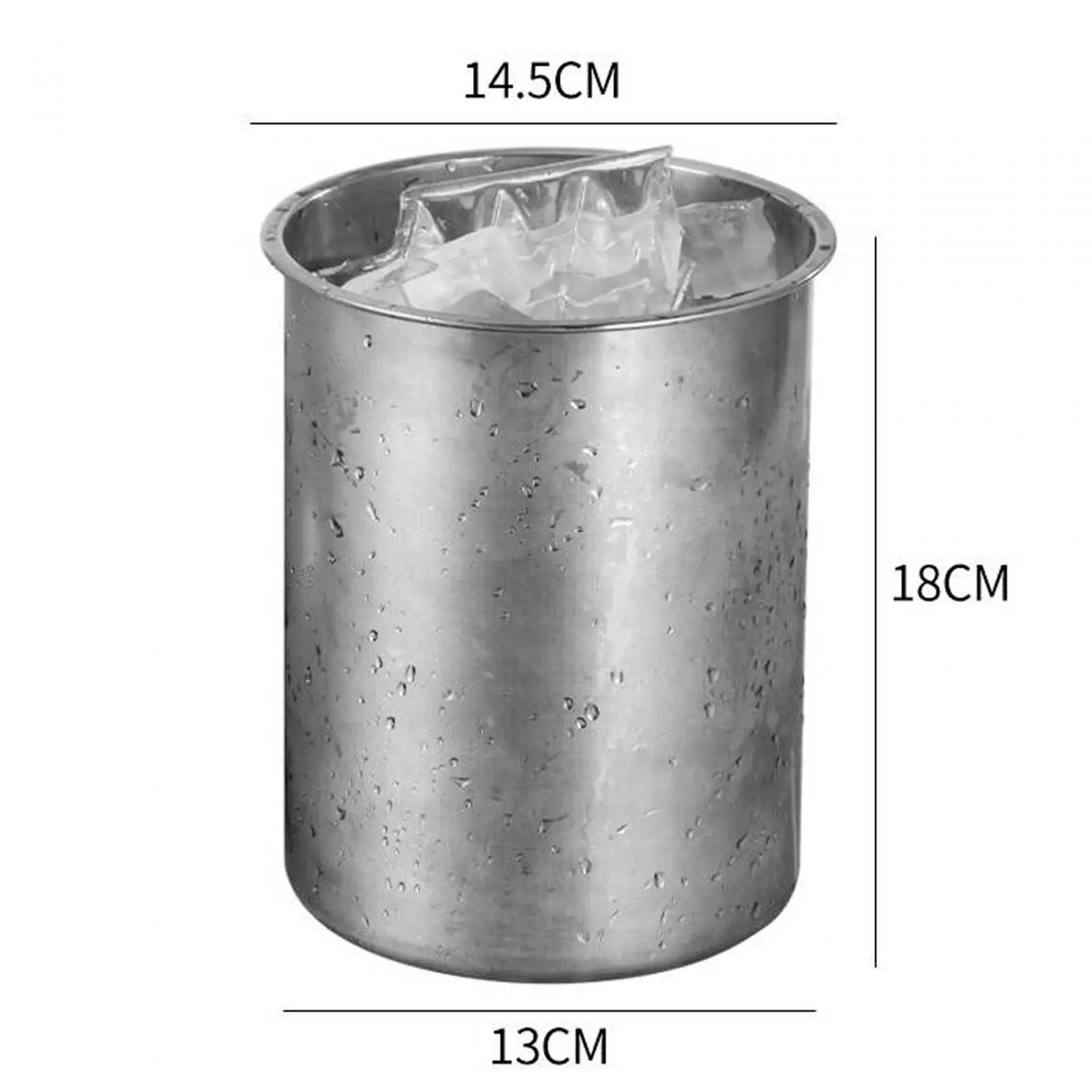 Ice Bucket Multifunction Washable Easy Clean with Handle Ice Holder Beverage Tub for Home Use Bar Presents Travel Champing