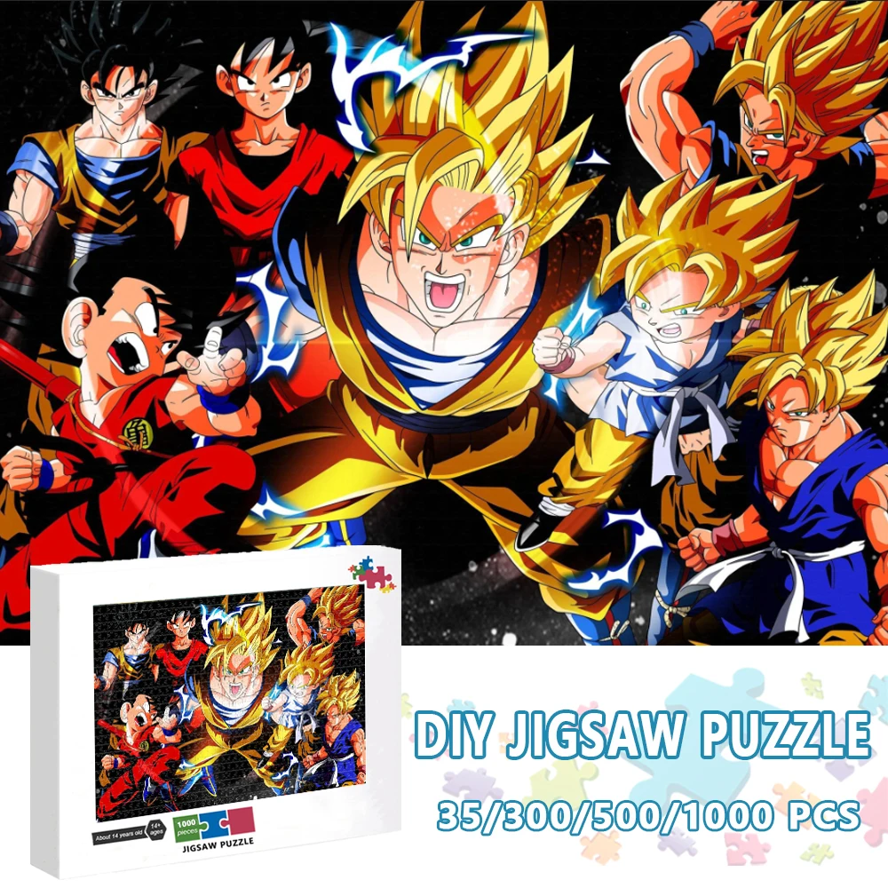 

Dragon Ball Jigsaw Puzzle 35/300/500/1000 Pcs Puzzle Cartoon Childhood Intellectual Development Educational Toys Christmas Gifts