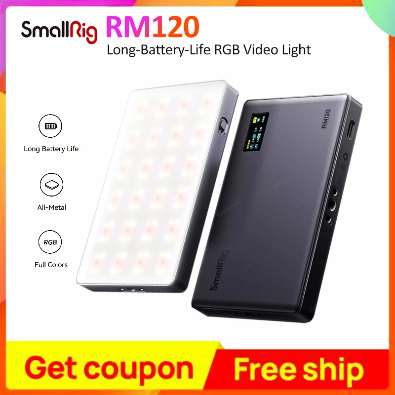 SmallRig RM120 RGB LED Video Light Super LongBatteryLife AllinOne