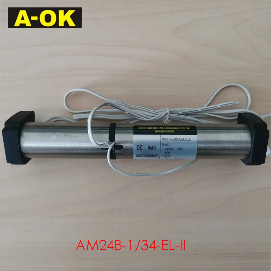 A-ok-motor Tubular de Rolamento para Persianas Venezianas e Obturador de Alumínio Controle Remoto Am24b 34 Rf433 Dc24v 12w