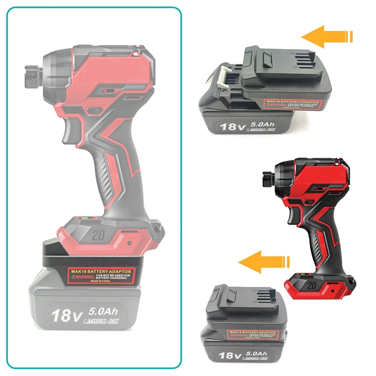Battery Adapter for Makita 18V Battery Conversion for SKIL 20V Lithium Tool Converter Adapter
