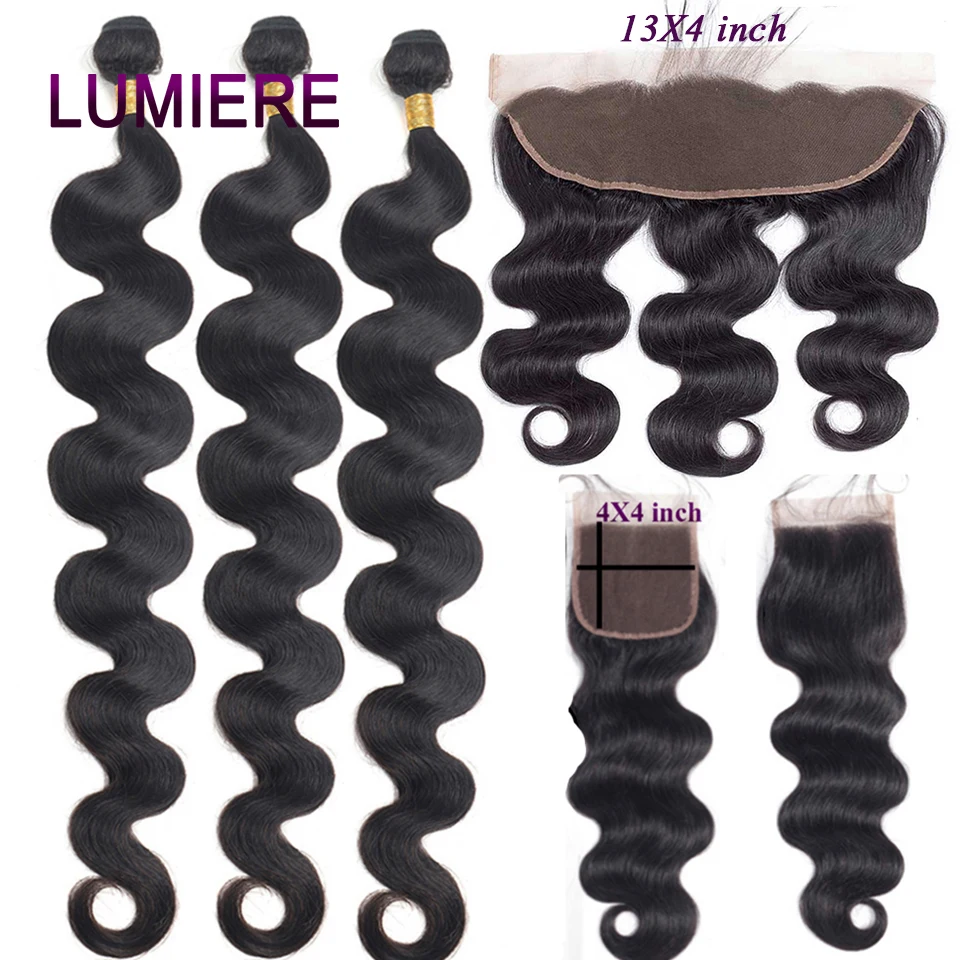 230834-f70347.jpg S9acd7917c5124a2ba85a54c9a4751bf1I 30 40inch Body Wave Human Hair Bundles With Closure Brazilian Deep Curly Hair Weave Bundles With Frontal Closure Hair Extensions Mallzona