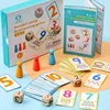 Kids Montessori Math Toys, Color Cognitive Matching Clip Beads Toys, Interactive Board Games, Puzzle Toys For Boys & Girls 4