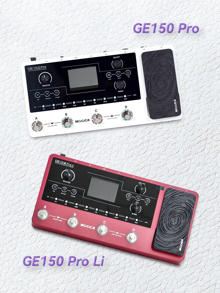 S9acd8f6f86e34ece91b2d1bc375445b5E MOOER GE150 Guitar Pedal Multi-effects Amp OTG Looper 151 Effects Tap Tempo Guitar Accessories