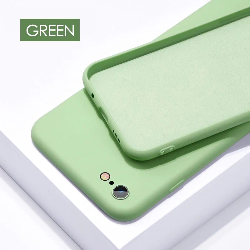 Luxury Liquid Soft Silicone Shockproof Candy Color Back Cover