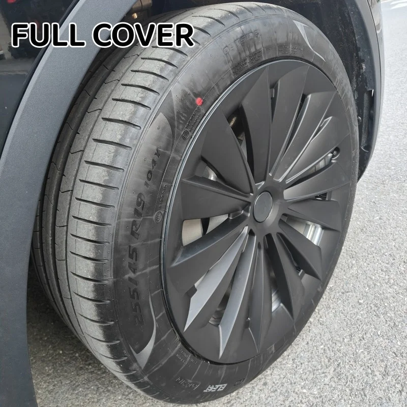 4PCS HubCap 19 Inch Wheel Caps Automobile Performance Replacement Hub Cap Full Rim Cover Accessories For Tesla Model Y -