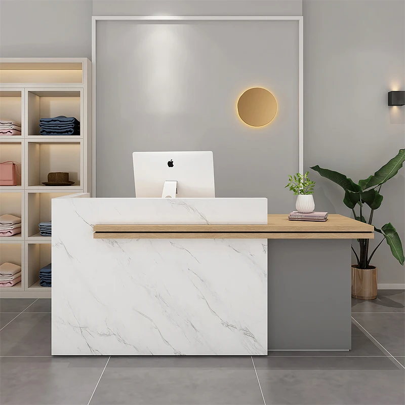 

Display Salon Reception Desk Console Nail Gym Checkout Hotel Reception Desks Standing Manicure Comptoir Magasin Shop Furniture