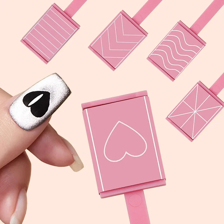 5Pcs Set Cat Eye Magnetic Stick Nail Art Gel Polish Manicure Wand for 3D Cat Eyes Effect magnetic nail art tools cat eye nail tool magnetic nail tools magnetic nail pen
