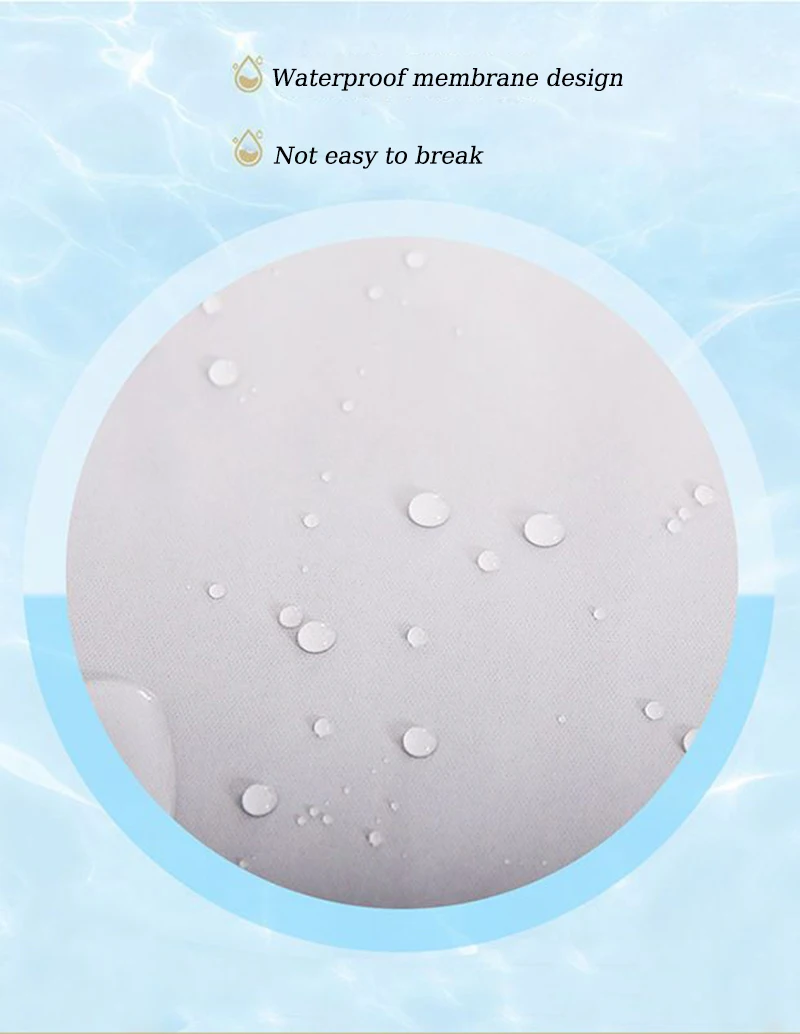 Description Picture 5 of itemWaterproof Fitted Sheet Six Sided All Inclusive Bedspread Mattress Cover Non Slip Protective Cover Fixed Bed Cover with Zippered