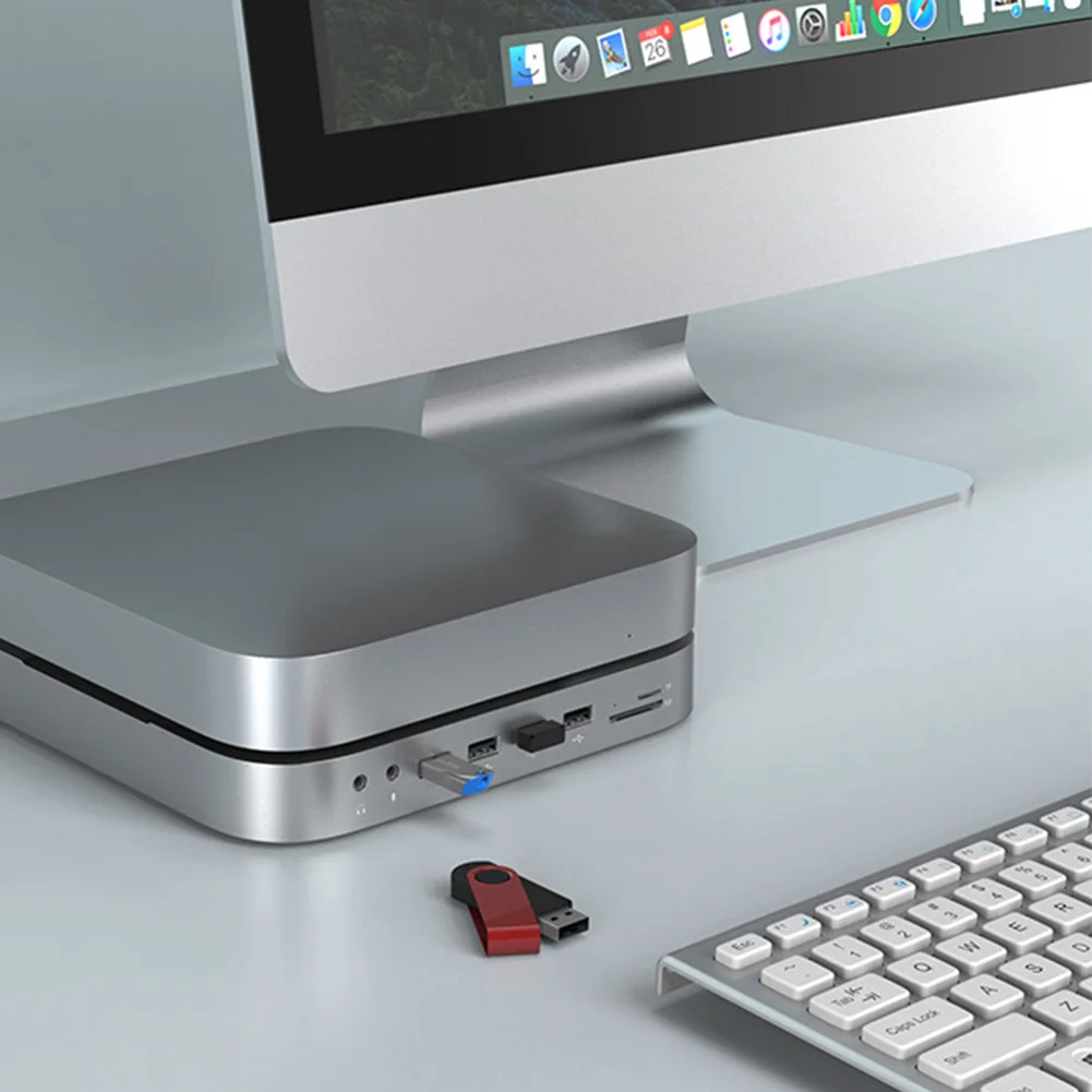 median Surichinmoi ejer Mac Mini用のハードドライブHDD,USB Cハブ,HDMI互換,VGA/SDカードリーダー _ - AliExpress Mobile