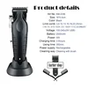 KM2296 Kemei Original Professional Rechargeable Hair Trimmer Adjustable Hair Clipper USB Carving Barber Salon 2