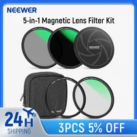 NEEWER Magnetic Lens Filter Kit, Neutral Density ND1000 & MCUV & CPL Filter, Adapter Ring, Filter Cap with 42-Layer Multi-Coated 1