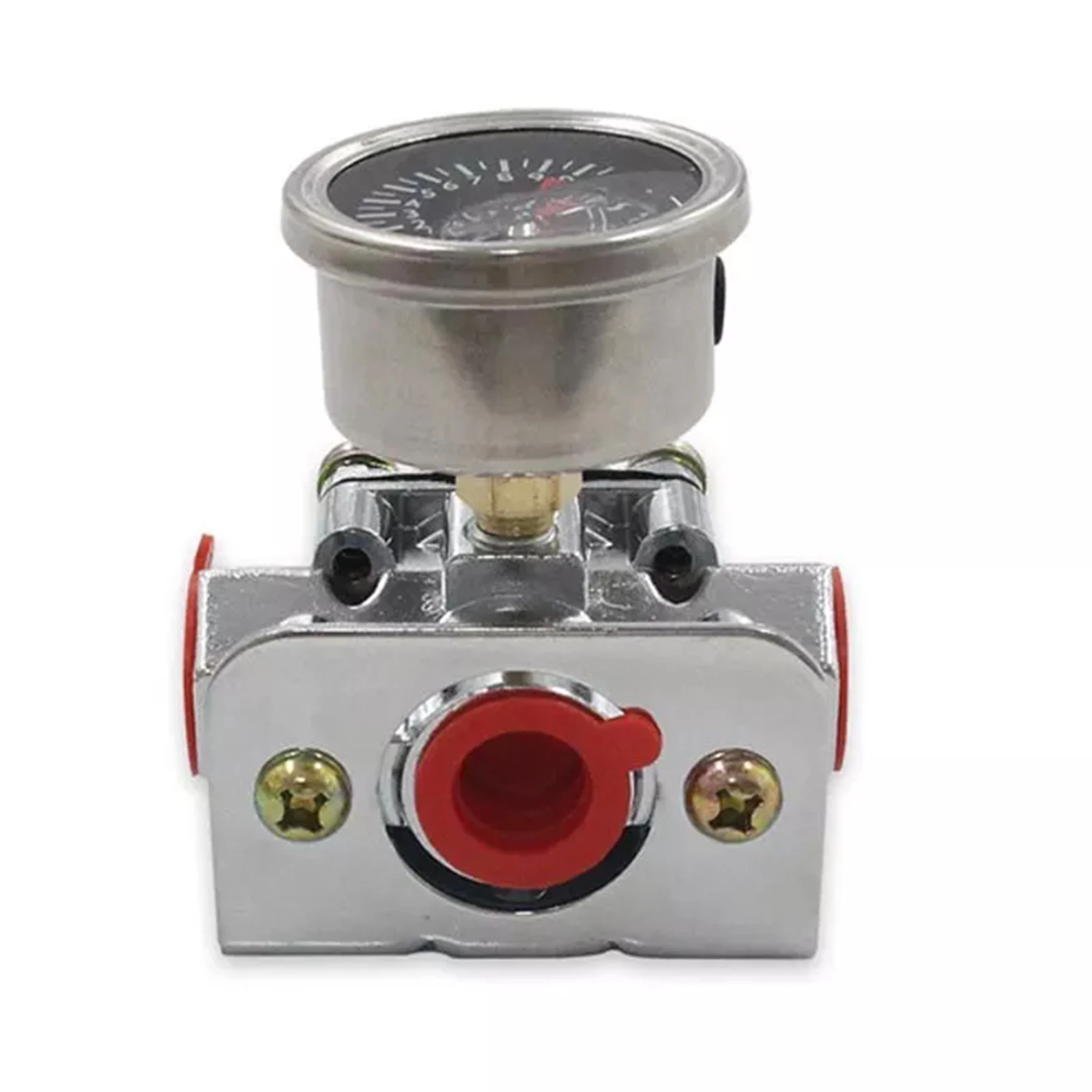Fuel Pressure Regulator with Gauge Low Fuel Pressure Regulator Zinc Alloy Replacement for Carburetor Carb 1-4 PSI 12-804