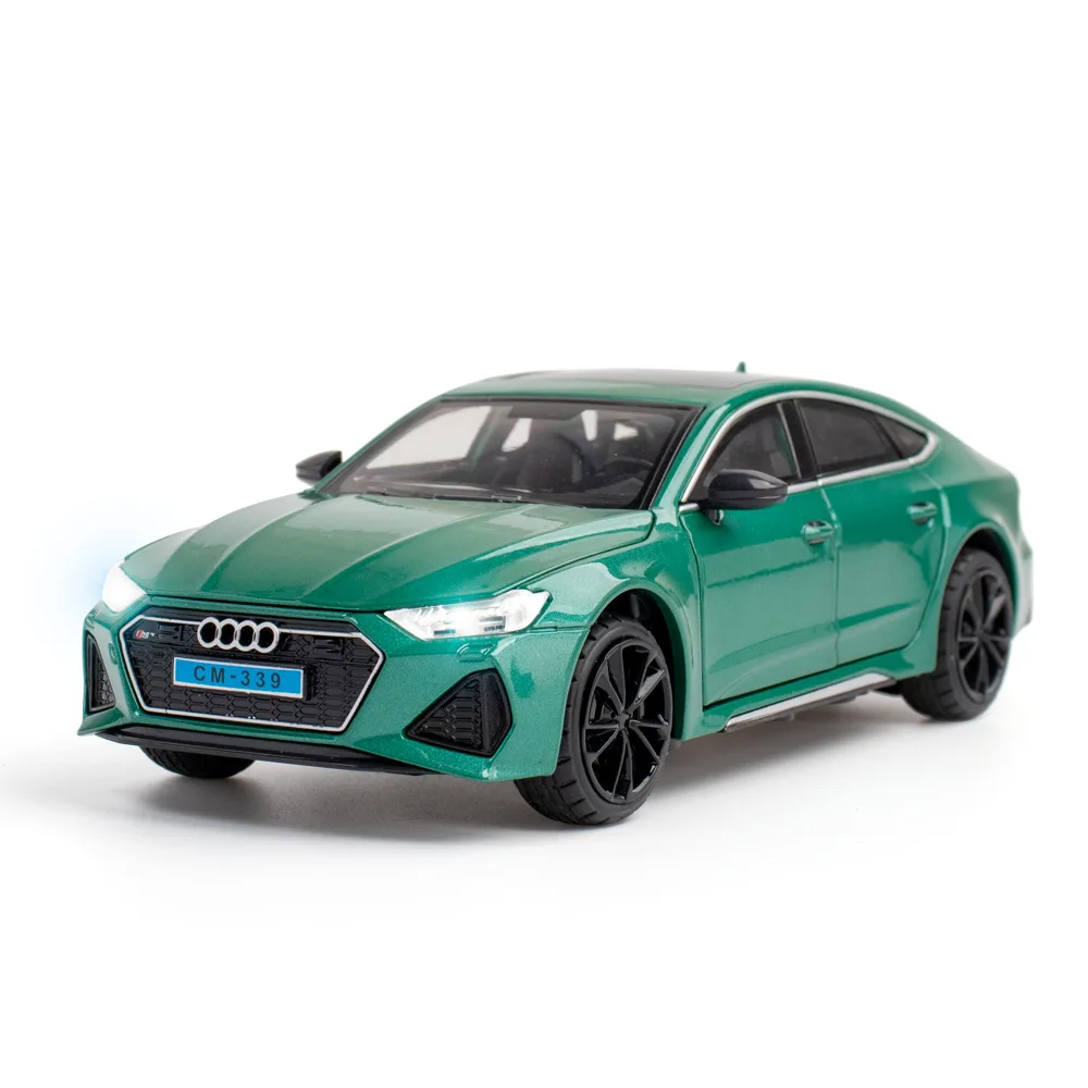 

1:24 Diecast Toy Vehicle Simulation Audis RS7 Alloy Car Model Sound And Light Metal Pull Back Cars Toys Kids Boys Gift