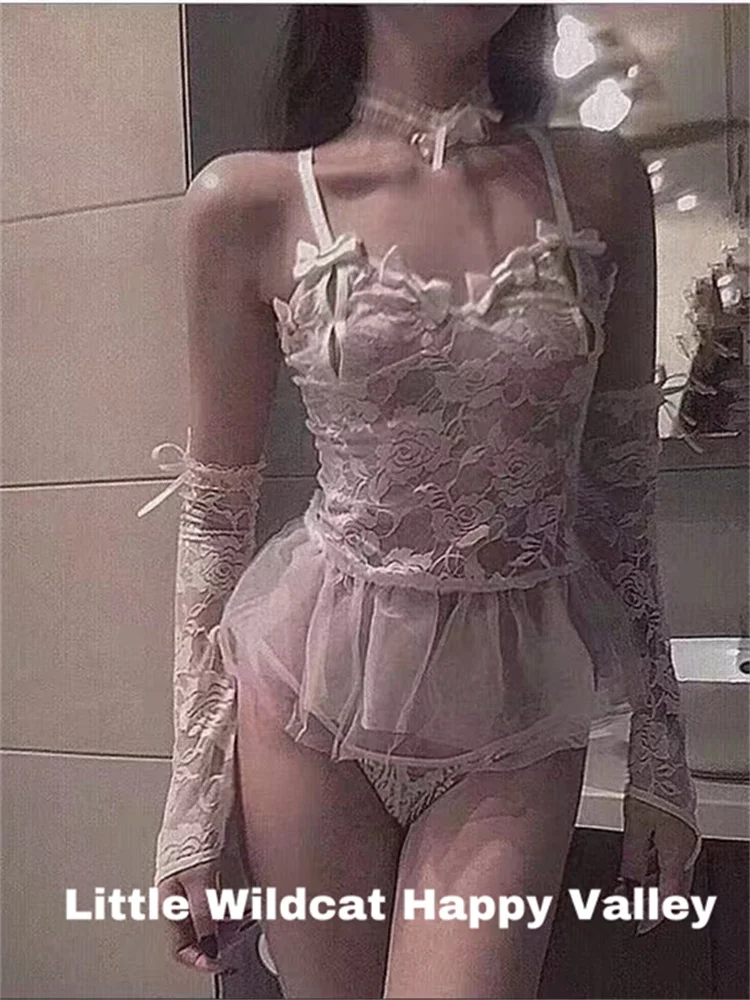 Bride Cosplay See Through Costumes Lolita Dress Women Sexy Sling Skirt Erotic Lingerie Pajamas Wedding Uniform Anime Cos Catsuit lolita dress lolita cosplay costumes
