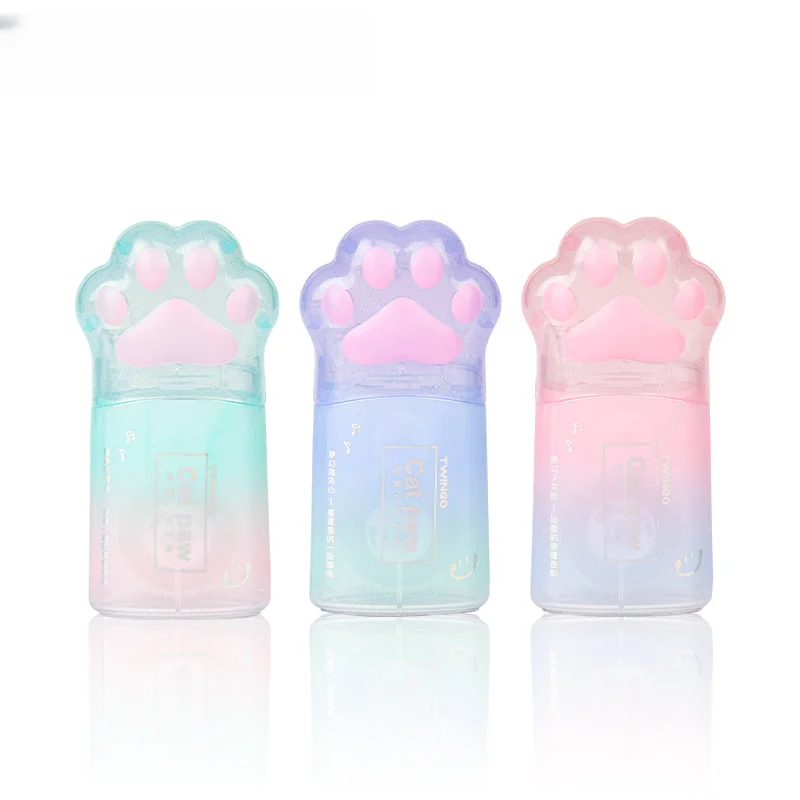 Big cat's paw correction with gradient color, large capacity 12 meters with high-value student stationery
