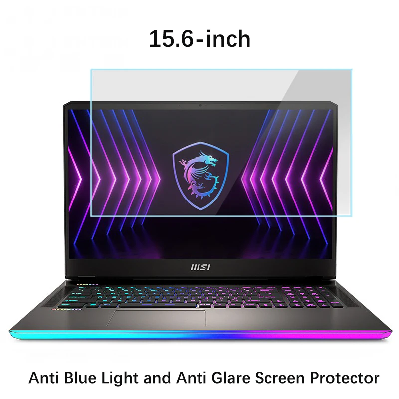 2X Copertura Protettiva Per Schermo Ultra Trasparente/Antiriflesso/Anti Raggi Blu Per Msi Raider Ge67 Hx 12U 15.6 "16:9