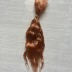 Vibrant Multi - Colored Mohair Hair Wigs for DIY Reborn Baby Dolls (2.orange carrot)