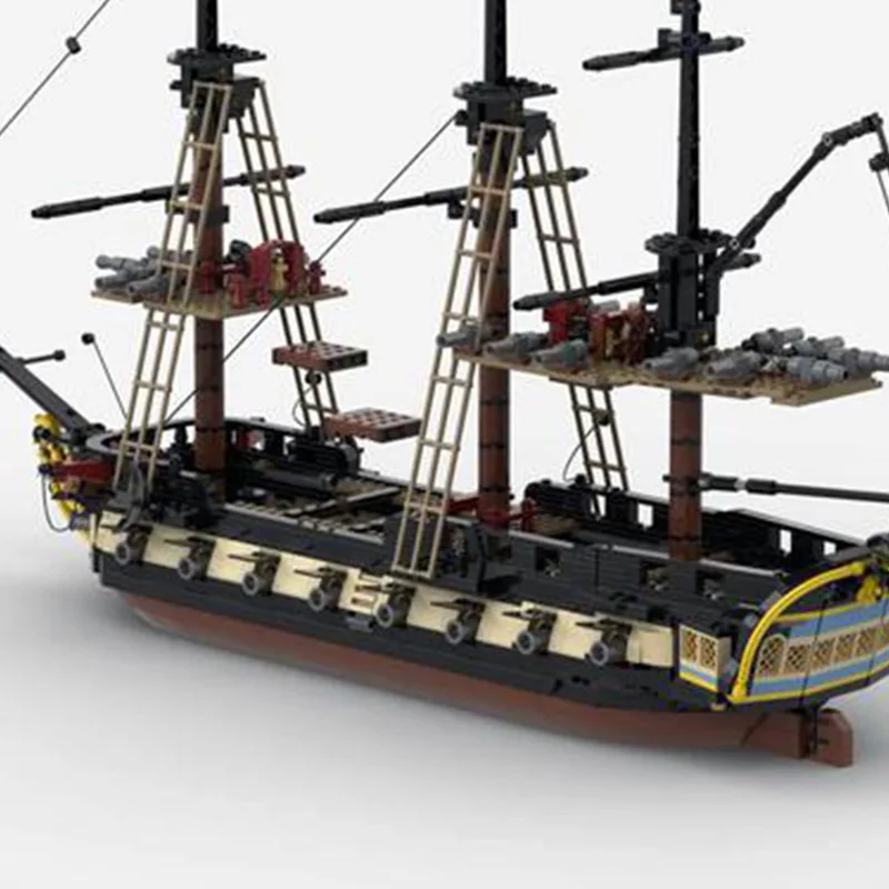 MOC Building Blocks Royal Navy Warship Model MOC Pirate Ship