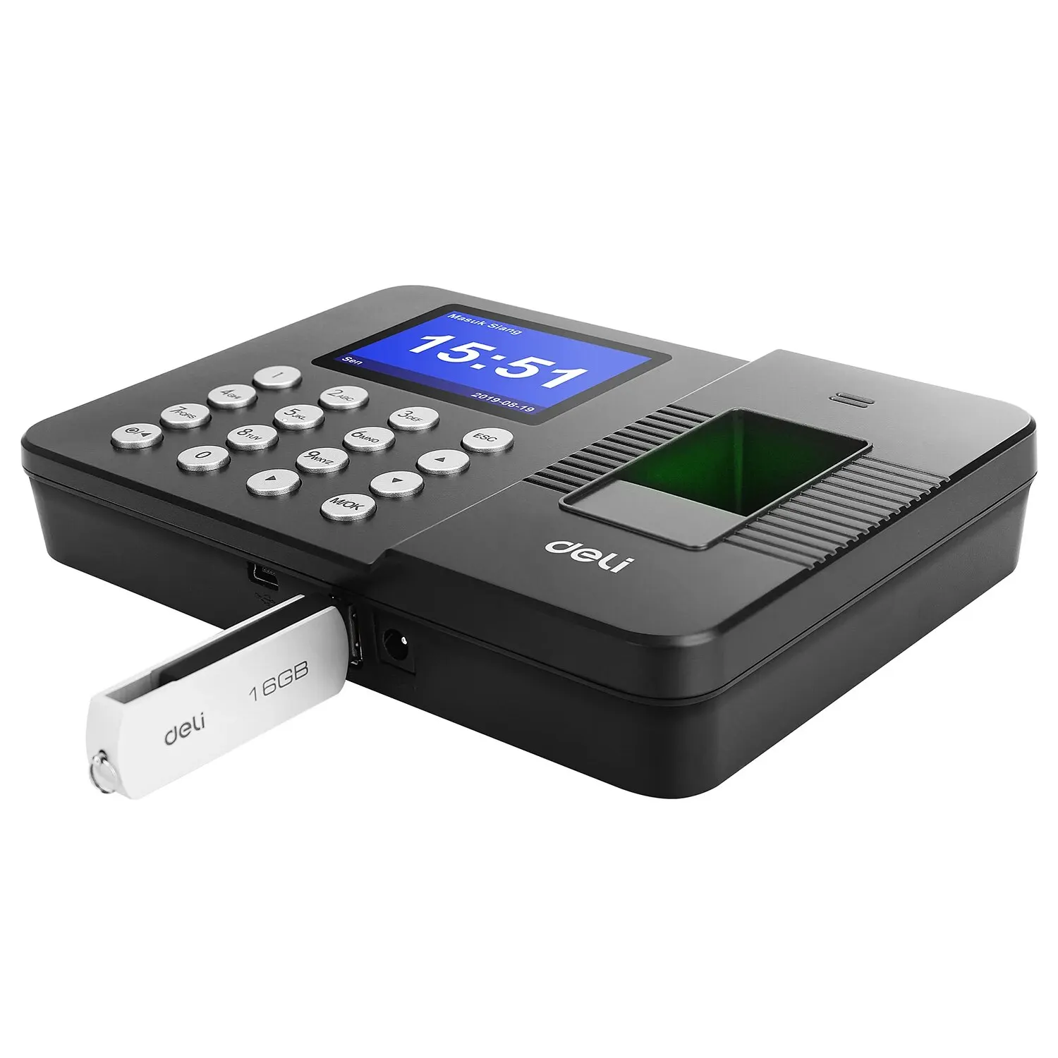 fingerprint attendance machine Deli Fingerprint Time Attendance System Biometric Clock Recorder Employee Recorder Management Device E3960