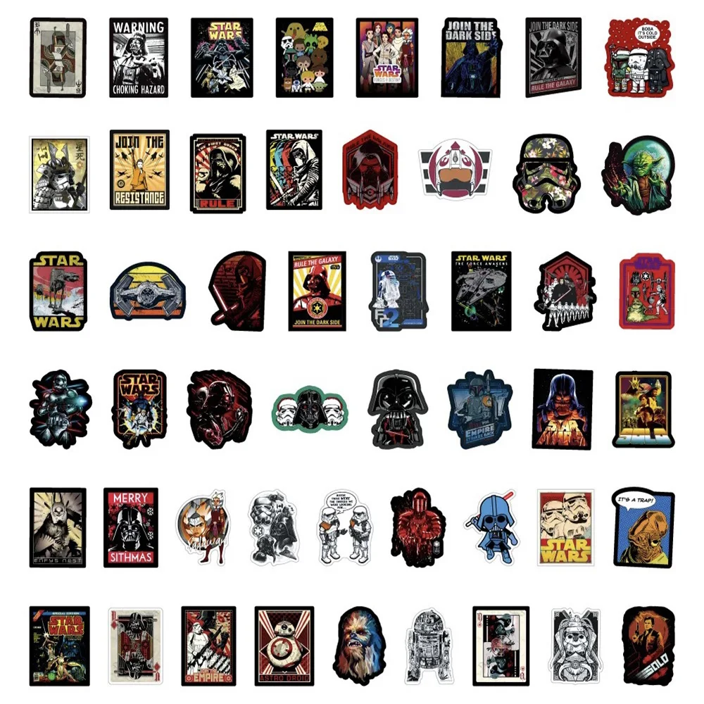 10/30/50/100PCS Cool Star Wars Cartoon Sticker DIY Diary Laptop Luggage Skateboard Graffiti Decals Fun for Kid Toys