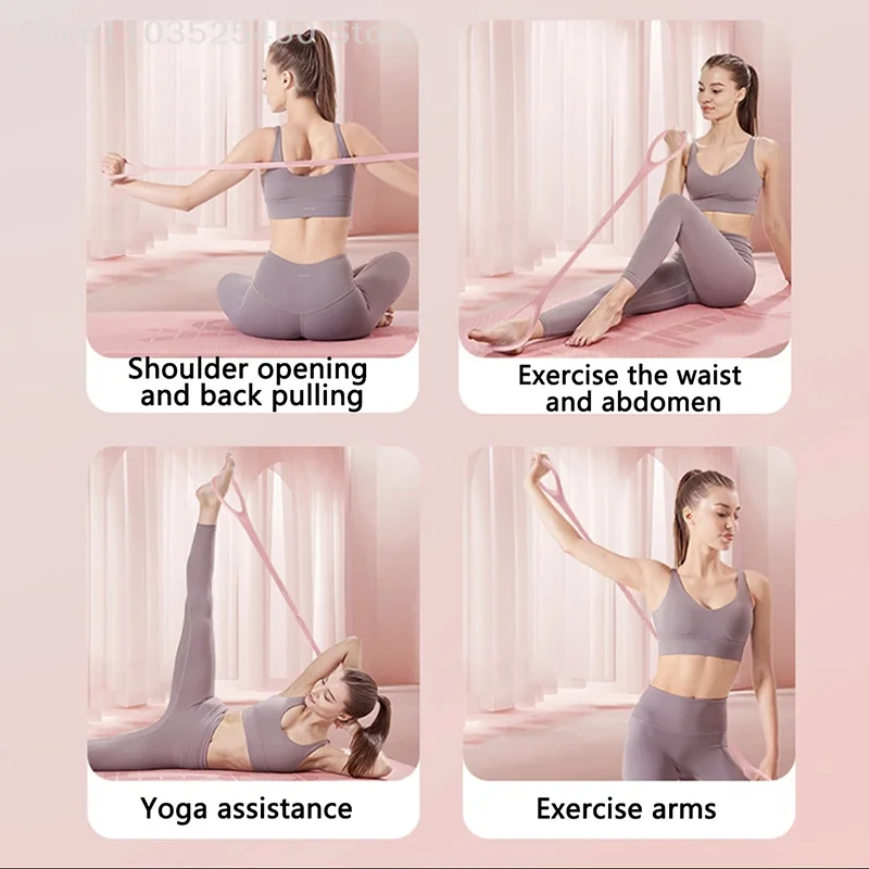 Yoga Fitness Elastic Rope Silicone Resistance Band for Arm Back Shoulder Exercise Gym Sports Straps Exercise Room fitness resistance band,fitness accessories