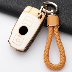 Sleek TPU Car Key Fob Cover - Premium Key Protection Accessories (GE - White set)
