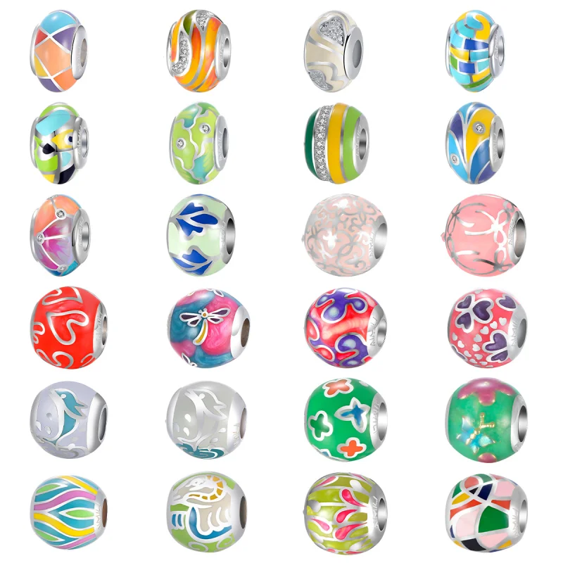 

Dripping Oil Series Beads 925 Sterling Silver High Quality Pendant Charms For Women Fits Original Brand Bracelet